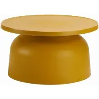 HowHomely | Table basse - OTTO2 - Jaune - Design minimaliste - Résistant aux intempéries et fonctionnel