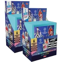 Topps - Ligue des champions 2024/2025 - Autocollants à collectionner - 2 présentoirs (102 sachets)