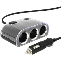 Avizar Multiprise allume-cigare Répartiteur 3x Prises allume-cigare + 2x Prises USB