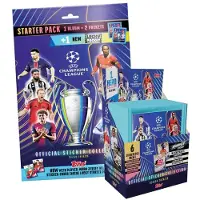 Topps - Ligue des champions 2024/2025 - Autocollants à collectionner - 1 présentoir (51 sachets) + album