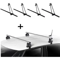 VDP 4x porte-vélos ORION + barres de toit EVO ALU compatibles avec Volvo V60 5 portes 2010-2018