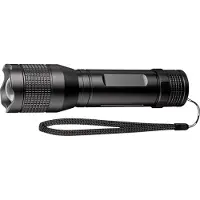 Goobay 44559 Lampe de poche LED Super Bright 1500, noire - idéale pour le travail, les loisirs, le sport, le camping, la pêche, la chasse et le dépannage