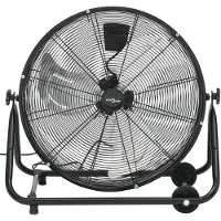 vidaXL Ventilateur à tambour industriel 60 cm 172,5 W noir