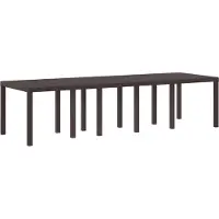 vidaXL Table de jardin marron 300 x 100 x 73 cm Poly-Rattan