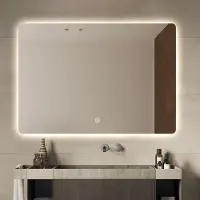 Fenome miroir de salle de bain avec éclairage LED intégré & miroir chauffant - 70 × 100 cm