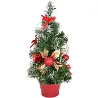 DOMMIO Arbre décoré rouge - 35 cm