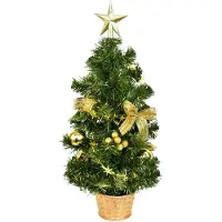 DOMMIO Arbre décoré d'une étoile dorée 45 cm