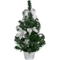 DOMMIO Arbre décoré argenté 50 cm