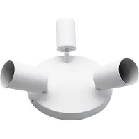 Silamp Plafonnier Rond 3 Spots Orientables Alu Blanc pour Ampoule GU10