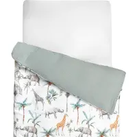 Sevira Kids Housse de couette Safari - 80 x 120 cm - Vert | par
