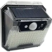 Silamp Applique Murale Solaire LED 0.55W IP44 148 Led avec Détecteur de Mouvement - Blanc Froid 6000K - 8000K