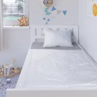 KVALITEX Couverture et oreiller pour enfants, modèle été, couleur blanche