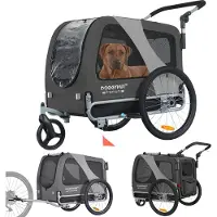Tiggo DOGGYHUT Premium LARGE Remorque vélo pour chiens 15 - 30kg Remorque vélo pour chiens de taille moyenne à grande