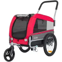 Tiggo VS Pet M Remorque pour vélo de chien + Jogger 2 en 1 Remorque pour chien Transport de chien Remorque pour vélo