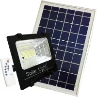 Silamp Projecteur Solaire LED 8W Dimmable avec Détecteur (Panneau Solaire + Télécommande Inclus) - Blanc Froid 6000K - 8000K