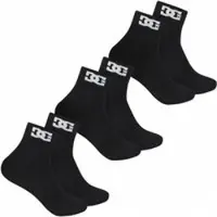 Dc-shoes Quarter Unisexe Chaussettes 3 paires DC-22 QUARTER noir