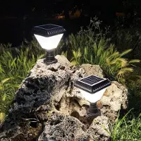Silamp Lanterne Extérieure Solaire Crépusculaire IP65 2W - Blanc Chaud 2300K - 3500K