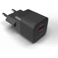 FIXED Chargeur USB-C, USB-A, 20W, QC 3.0, Mini PD Travel Charger, noir