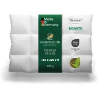 HANSKRUCHEN GmbH HANSKRUCHEN Premium de Luxe couette en duvet 155x220 cm extra légère 90% duvet lavable pour personnes allergiques respirante à caissons blanche