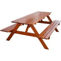 Rojaplast Salon de jardin avec bancs en bois PIKNIK 160 cm laqué