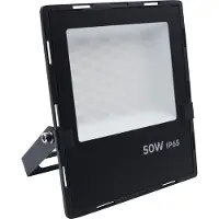 Silamp Projecteur Extérieur NOIR 50W IP65 - Blanc Chaud 2300K - 3500K