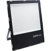 Silamp Projecteur Extérieur NOIR 200W IP65 - Blanc Chaud 2300K - 3500K