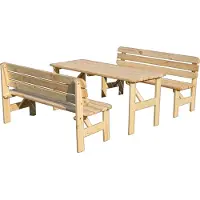 Rojaplast VIKING table de jardin en bois NATUREL - 150 cm