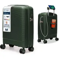 4FLY Valise rigide CoreMatte PP 20 pouces Bagage à main – Taille M – Vert olive