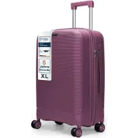 4FLY Valise rigide CoreMatte PP 28 pouces Bagage enregistré – Taille XL – Violet