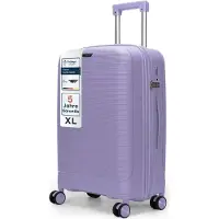 4FLY Valise rigide CoreMatte PP 28 pouces Bagage enregistré – Taille XL – Violet clair