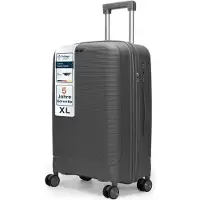 4FLY Valise rigide CoreMatte PP 28 pouces Bagage enregistré – Taille XL – Gris