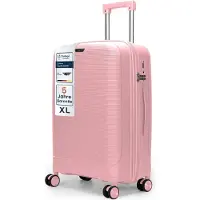 4FLY Valise rigide CoreMatte PP 28 pouces Bagage enregistré – Taille XL – Rose
