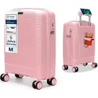 4FLY CoreMatte PP Valise rigide 20 pouces Bagage à main – Taille M – Rose