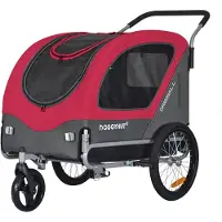 Tiggo DOGGYHUT Large remorque de vélo & buggy pour chiens 2 en 1 pour chiens jusqu'à 35kg remorque pour chien jogger poussette pour chien avec frein de stationnement