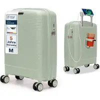 4FLY CoreMatte PP Valise rigide 20 pouces Bagage à main – Taille M – Vert clair