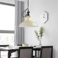 Alpinaluz Suspension vintage "Pêcheur" de style industriel avec chaîne, idéale pour les salles à manger, les cuisines et les locaux commerciaux, ampoule E27 non fournie