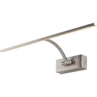 Alpinaluz Applique murale à LED pour éclairage de tableau "DALI" 8W 455mm 2700K Lumière chaude Angle réglable Nickel