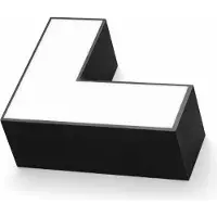 Silamp Connecteur L 90° 8W pour Suspension Linéaire Interconnectable NOIR - Blanc Chaud 2300K - 3500K