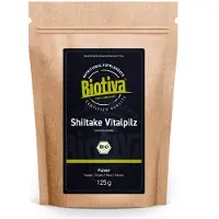 Biotiva Shiitake en poudre 125g issu de l'agriculture biologique