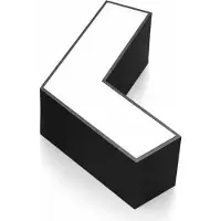 Silamp Connecteur L 120° 8W pour Suspension Linéaire Interconnectable NOIR - Blanc Froid 6000K - 8000K