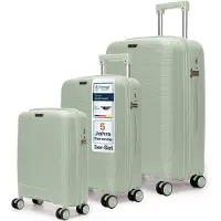 4FLY CoreMatte PP Valises à coque rigide 20,24,28 pouces Set de valises – Lot de 3 – Vert clair