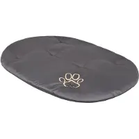 TexCorp Coussin ovale pour chien R8 - 83×60 cm, coussin robuste & lavable pour animaux domestiques, OEKO-TEX, idéal pour les grands chiens | Gris