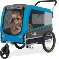 Tiggo VS Pet Large Remorque vélo pour chien + Jogger 2 en 1 Remorque pour chien Transport de chien Remorque vélo