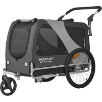 Tiggo DOGGYHUT Premium XL 2 en 1 Remorque vélo & jogger pour chiens 23 - 45 kg Remorque vélo pour chiens