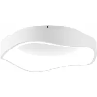 Alpinaluz Plafonnier LED moderne nordique « ARINA » en métal blanc – 36W, lumière sélectionnable 3000K/4000K/6000K, Ø40 cm