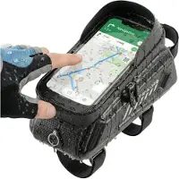 BE-ACTIVE.PL Sacoche de cadre avec poche pour téléphone portable jusqu'à 7,2 pouces, sacoche de vélo étanche pour cadre, sacoche de guidon