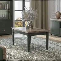 Hm Helvetia Table basse, table de salon, table d'appoint 110 x 50 cm, chêne vert Lefkas, style cottage