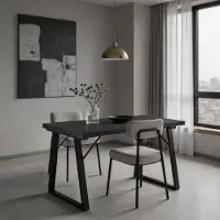 Shenzhen YTD Smart Life Co., LTD HOMAVO Table de salle à manger 120x60x75 cm - Table de salle à manger & bureau modernes en MDF avec pieds métalliques stables, polyvalents, robustes &