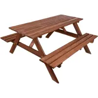 Neuvedené Ensemble de jardin en bois PIKNIK 2 bancs + table 160 cm