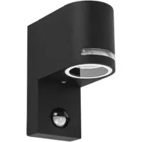 Silamp Applique Murale Extérieure avec détecteur IP44 Noir pour Ampoule GU10